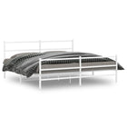 Bedframe metaal wit 200x200 cm