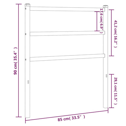 Hoofdbord Metaal 80 cm Wit