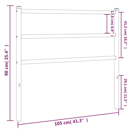 Hoofdbord Metaal 100 cm Wit