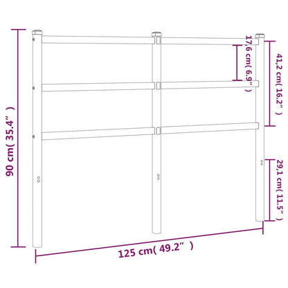 Hoofdbord Metaal 120 cm Wit