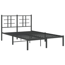 Bedframe Metaal Zwart 120 x 190 cm met hoofdbord