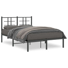 Bedframe Metaal Zwart 120 x 190 cm met hoofdbord