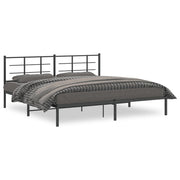 Bedframe metaal zwart 193x203 cm