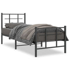 Bedframe metaal zwart 75x190 cm