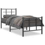 Bedframe metaal zwart 75x190 cm