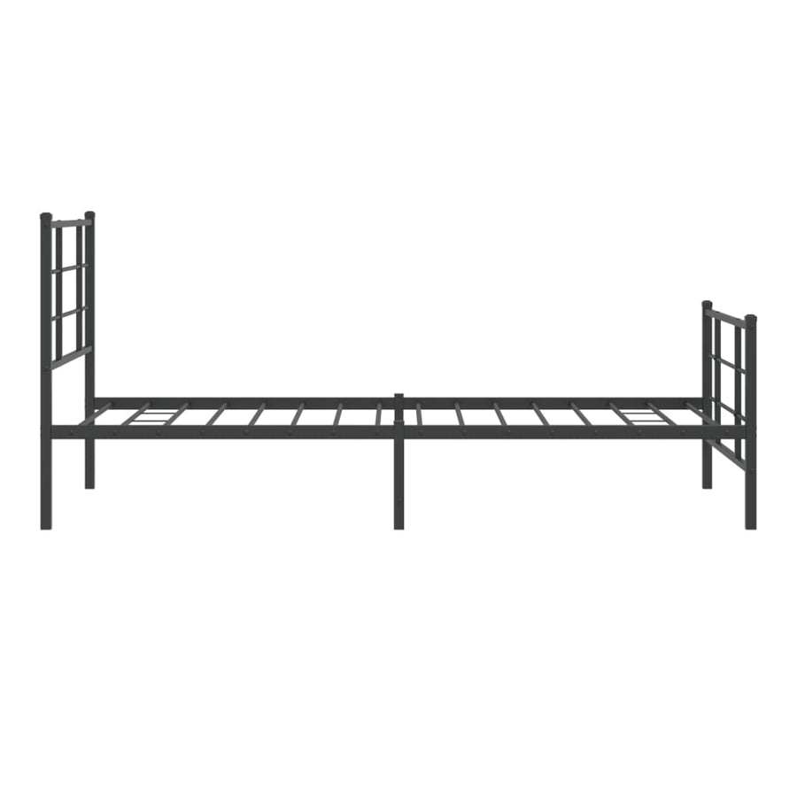 Bedframe Met Hoofd- En Voeteneinde Metaal 90 x 200 cm Zwart