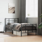 Bedframe metaal zwart 90x200 cm