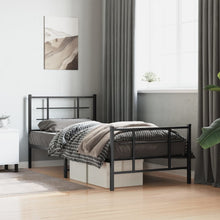 Bedframe Met Hoofd- En Voeteneinde Metaal 90 x 200 cm Zwart