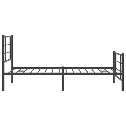 Bedframe Met Hoofd- En Voeteneinde Metaal 100 x 200 cm Zwart