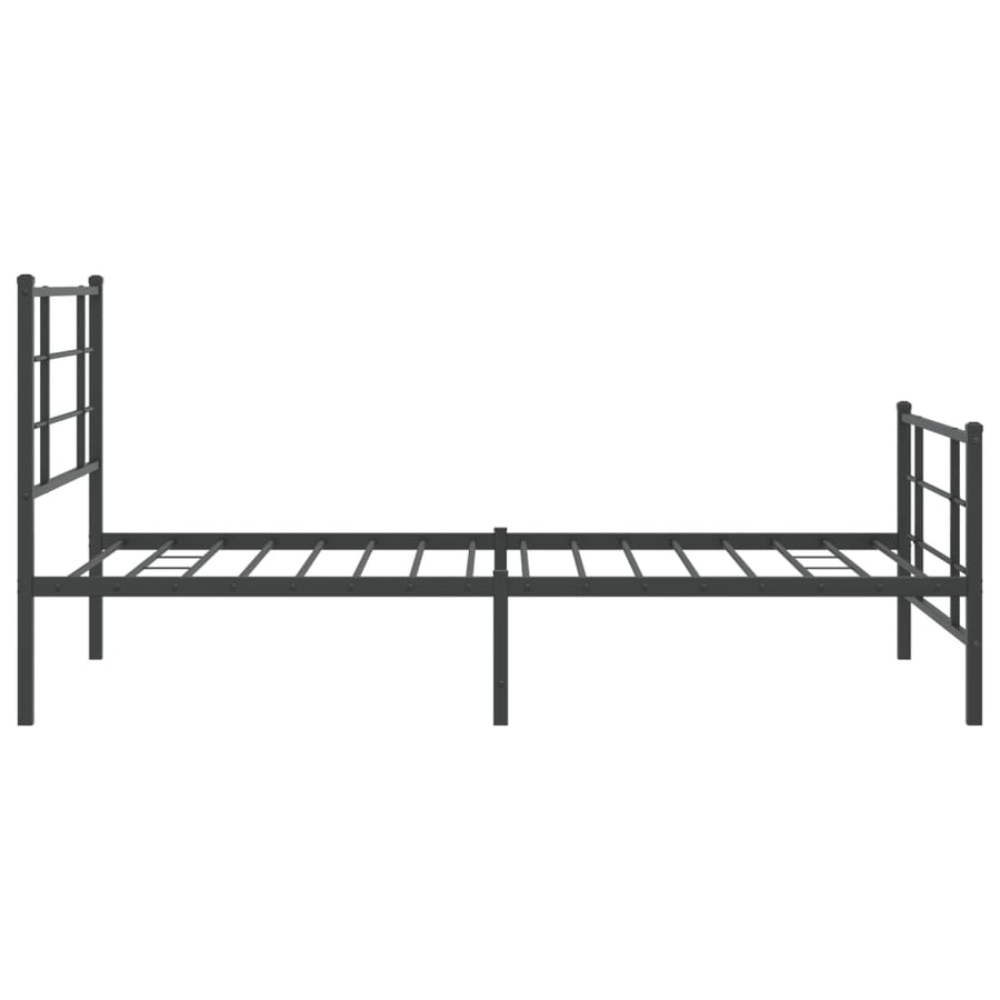 Bedframe Met Hoofd- En Voeteneinde Metaal 100 x 200 cm Zwart