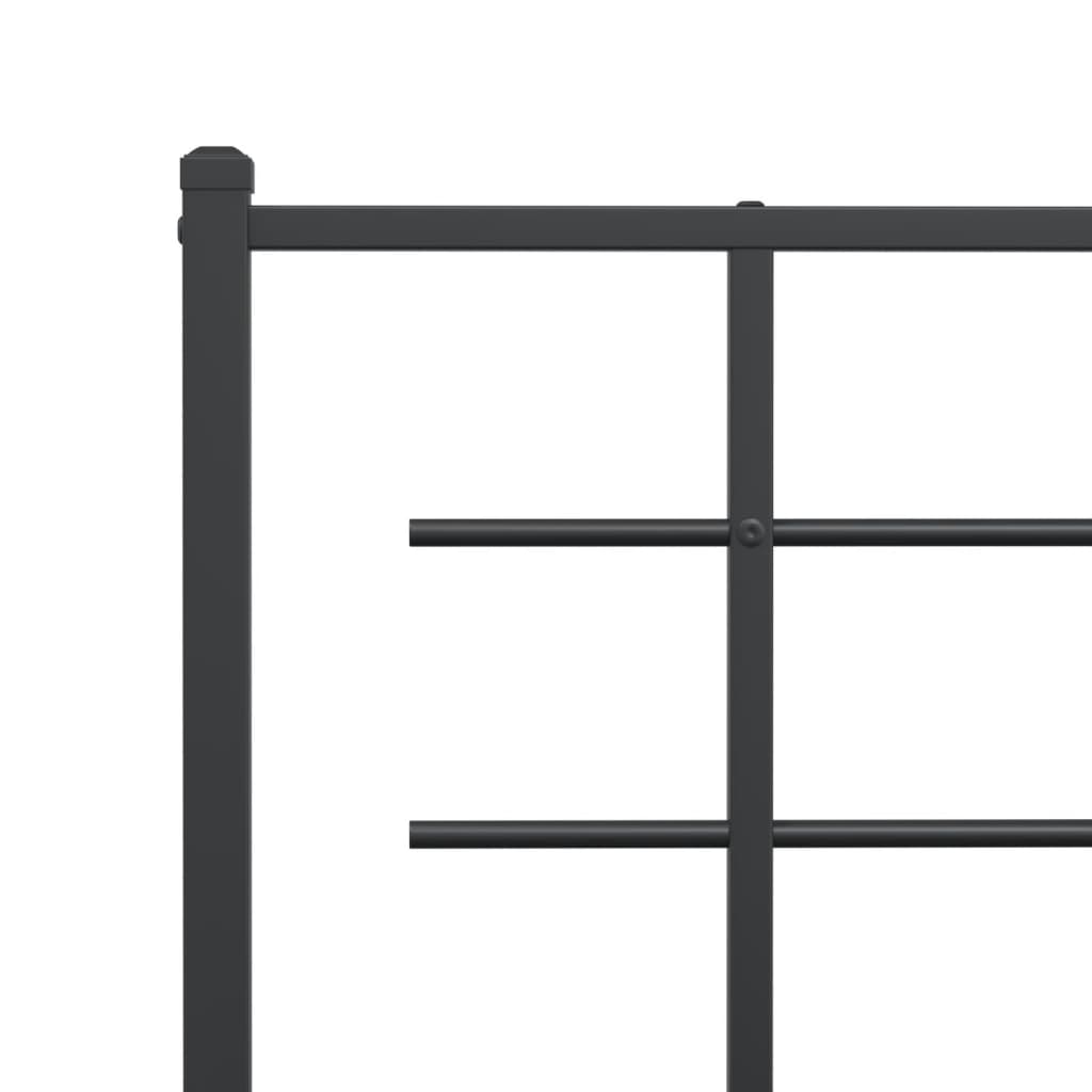 Bedframe Met Hoofd- En Voeteneinde Metaal 100 x 200 cm Zwart