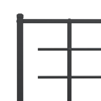 Bedframe Met Hoofd- En Voeteneinde Metaal 100 x 200 cm Zwart