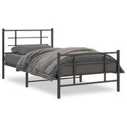 Bedframe metaal 107x203 cm zwart