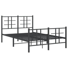 Bedframe Met Hoofd- En Voeteneinde Metaal Zwart 120 x 190 cm met hoofdbord & voetbord