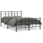 Bedframe metaal zwart 140x190 cm