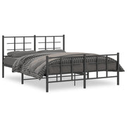 Bedframe metaal 150x200 cm zwart