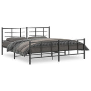 Bedframe metaal zwart 183x213 cm
