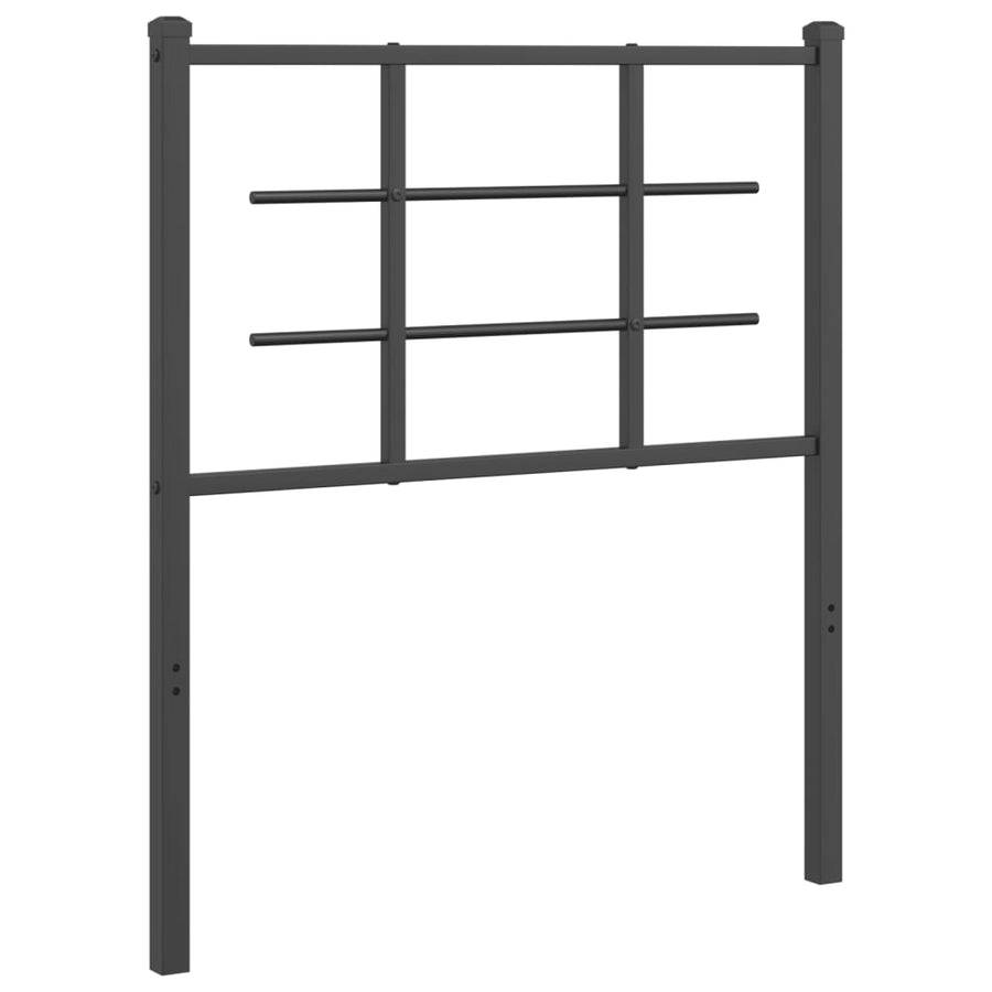 Hoofdbord 75 cm metaal zwart 75 cm Zwart