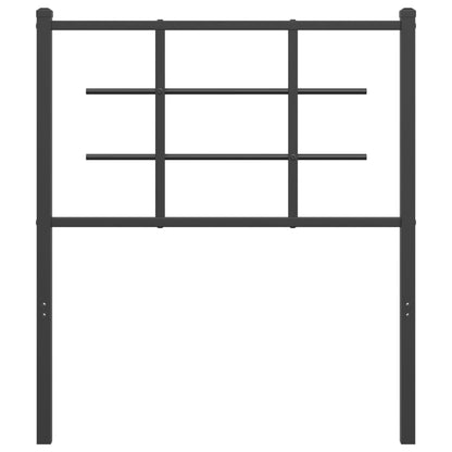 Hoofdbord 75 cm metaal zwart 75 cm Zwart