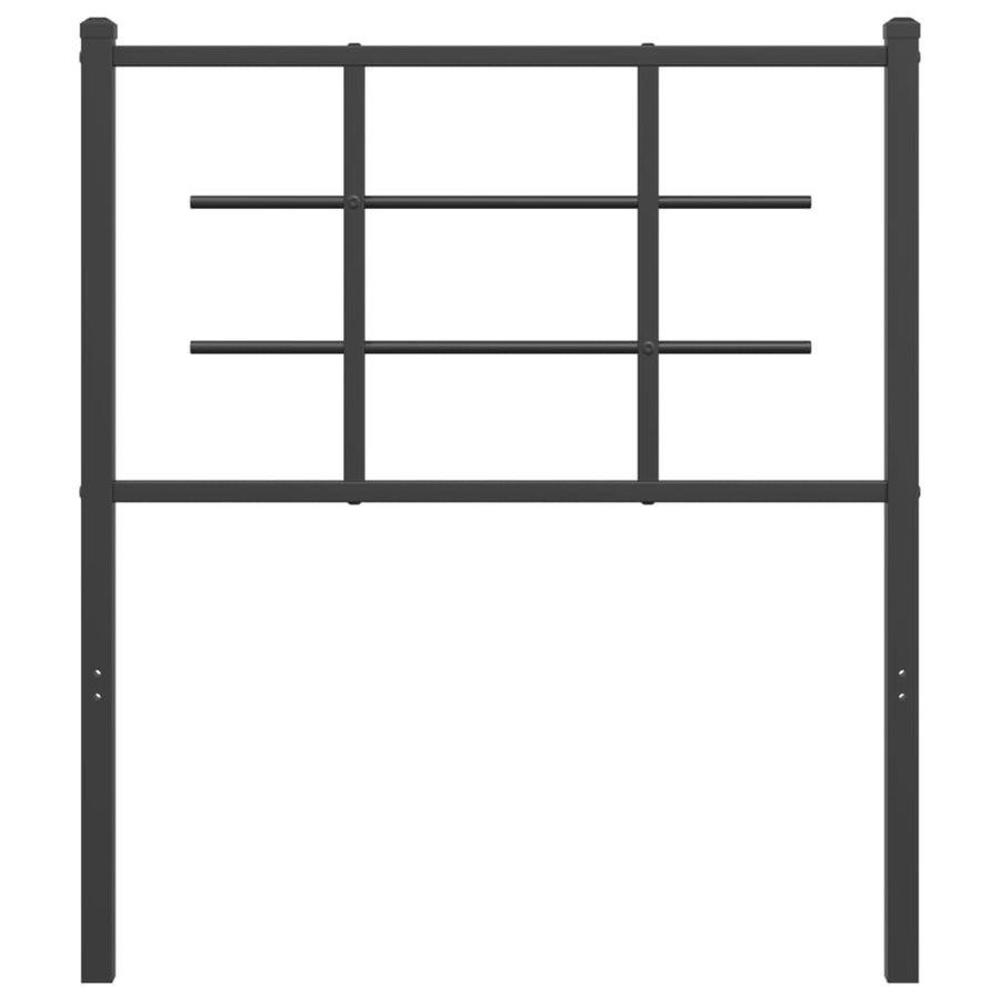 Hoofdbord 75 cm metaal zwart 75 cm Zwart
