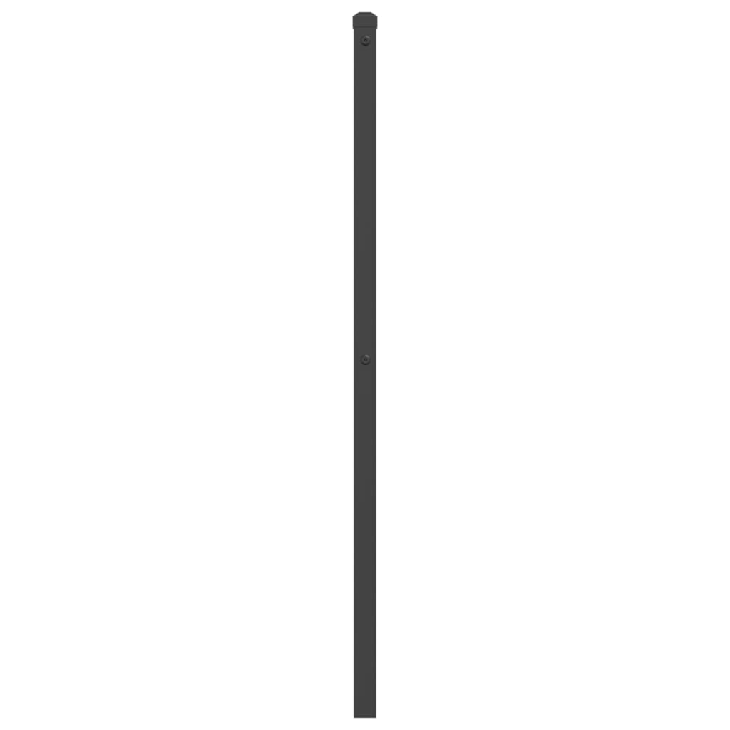 Hoofdbord 75 cm metaal zwart 75 cm Zwart
