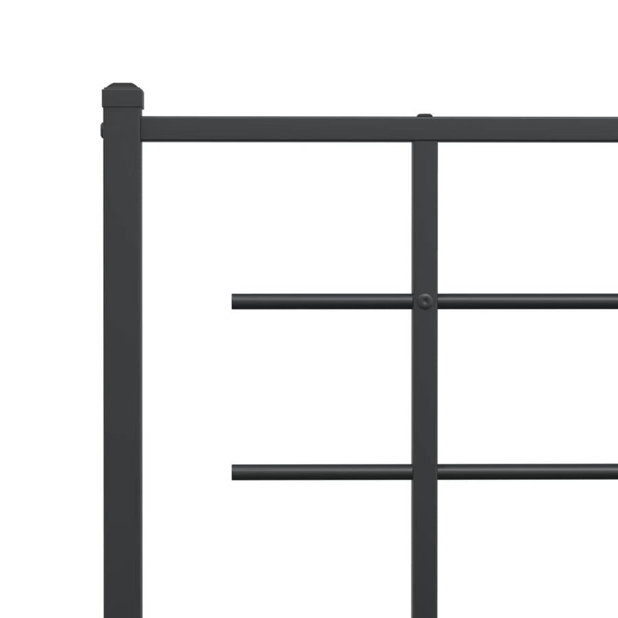 Hoofdbord 75 cm metaal zwart 75 cm Zwart