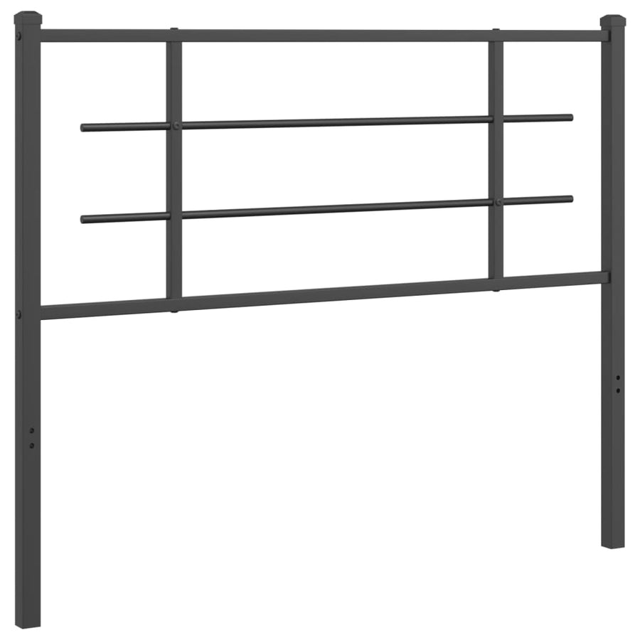Hoofdbord 107 cm metaal zwart 107 cm Zwart