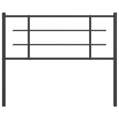 Hoofdbord 107 cm metaal zwart 107 cm Zwart