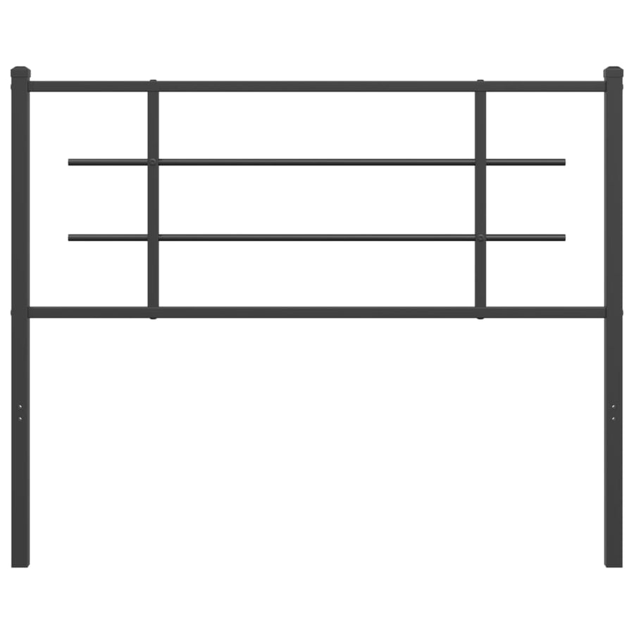 Hoofdbord 107 cm metaal zwart 107 cm Zwart