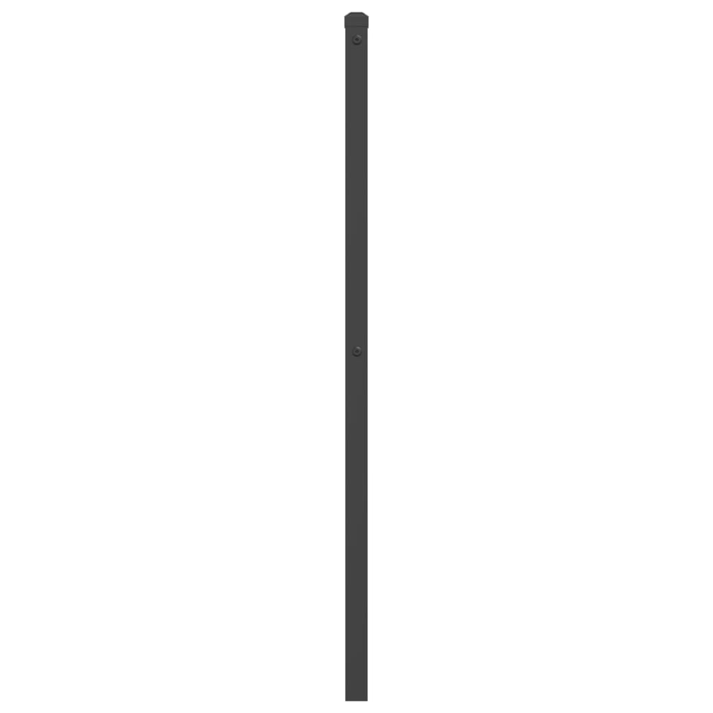 Hoofdbord 107 cm metaal zwart 107 cm Zwart