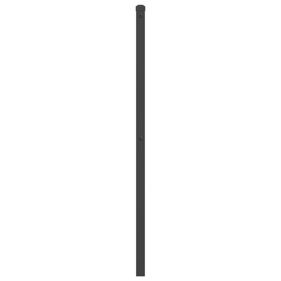 Hoofdbord 107 cm metaal zwart 107 cm Zwart