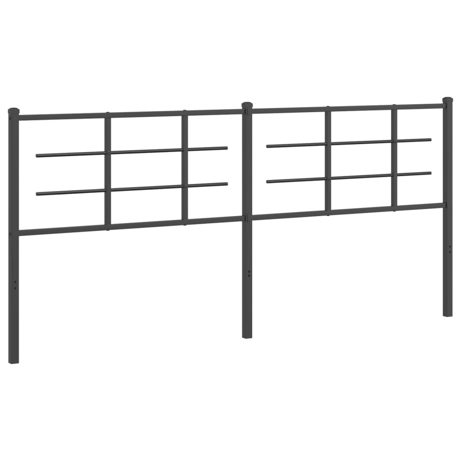 Hoofdbord 193 cm metaal zwart