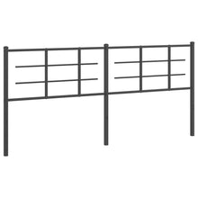 Hoofdbord 200 cm metaal zwart