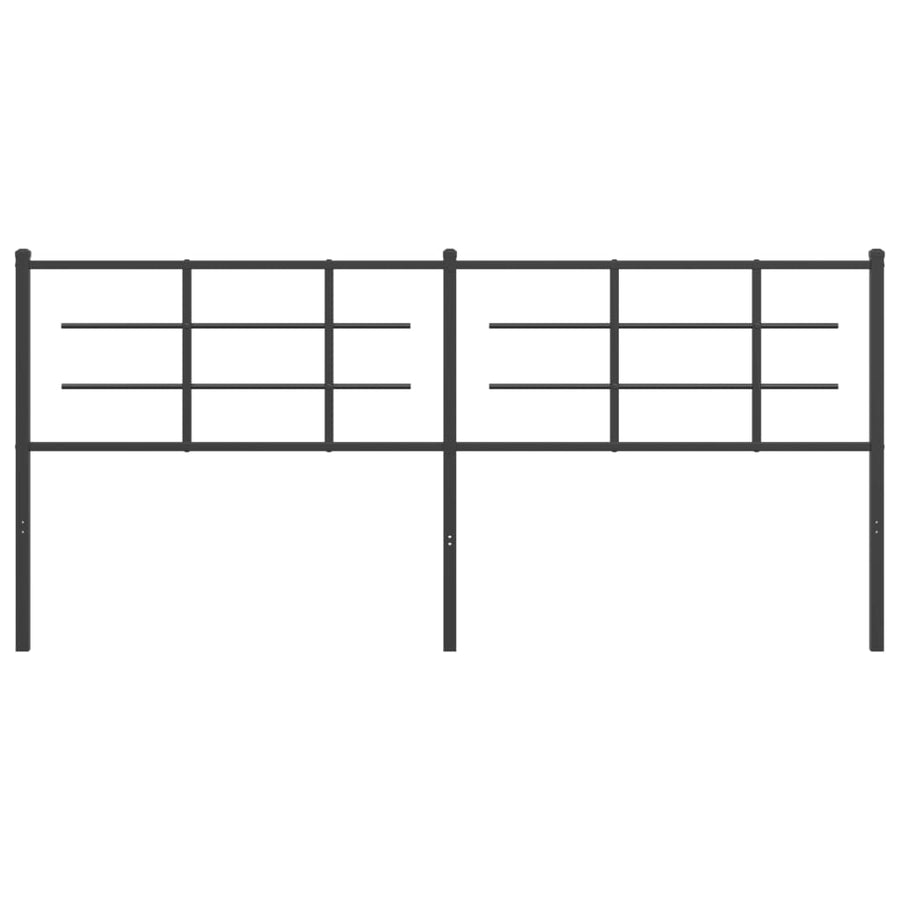Hoofdbord 200 cm metaal zwart