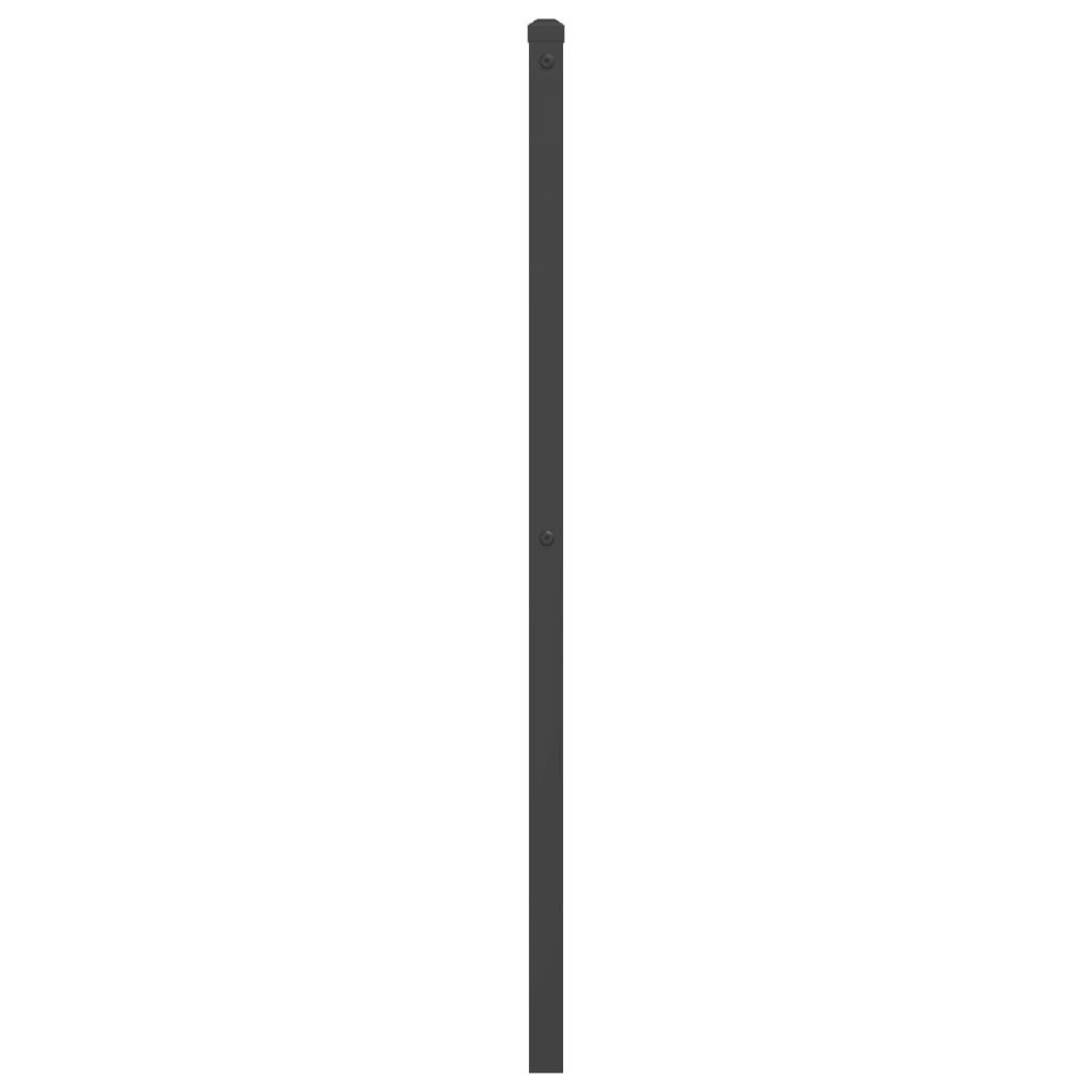 Hoofdbord 200 cm metaal zwart
