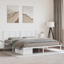 Bedframe Metaal 180 x 200 cm Wit met hoofdbord