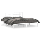 Bedframe metaal wit 183x213 cm