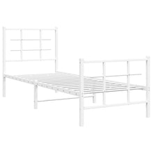 Bedframe met hoofd- en voeteneinde metaal wit 80x200 cm