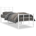 Bedframe metaal wit 80x200 cm
