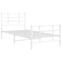 Bedframe met hoofd- en voeteneinde metaal wit 90x190 cm
