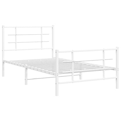 Bedframe Met Hoofd- En Voeteneinde Metaal 100 x 200 cm