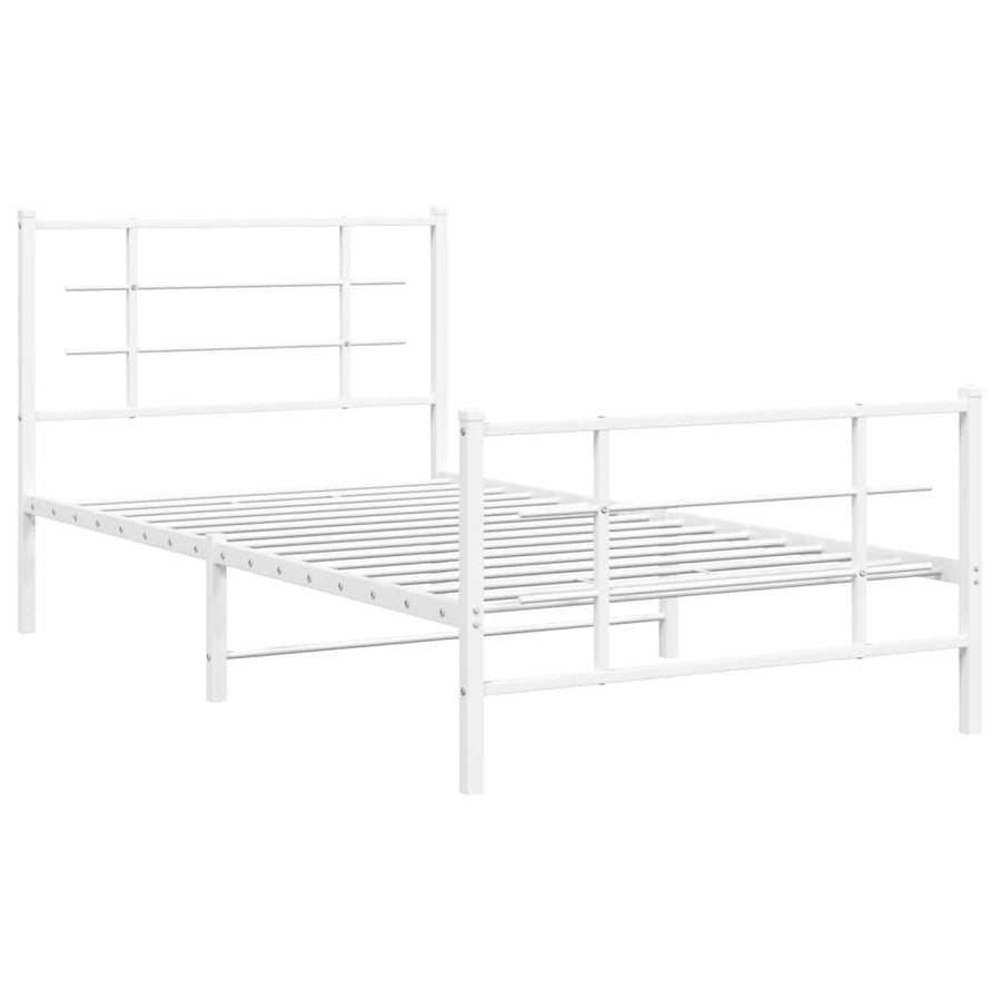 Bedframe Met Hoofd- En Voeteneinde Metaal 100 x 200 cm