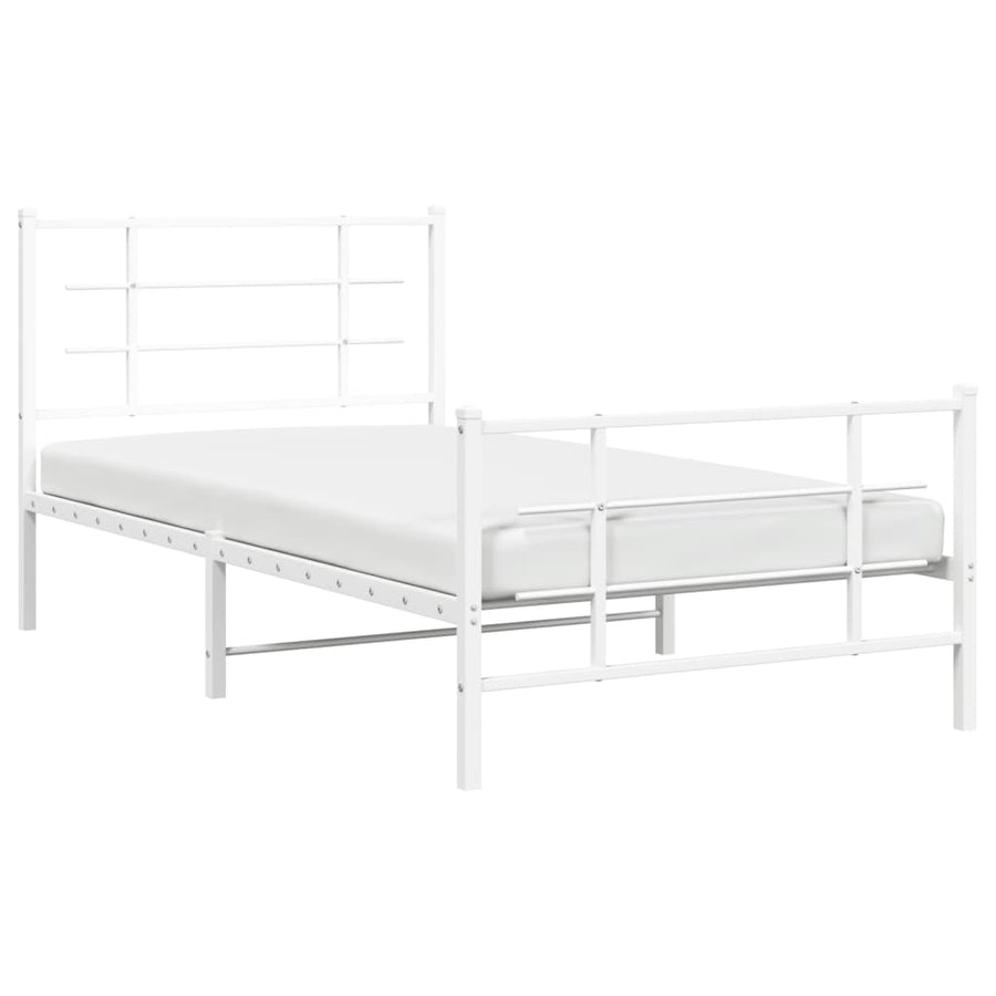 Bedframe Met Hoofd- En Voeteneinde Metaal 100 x 200 cm