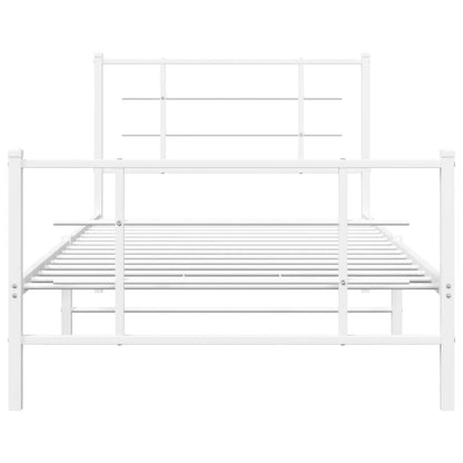Bedframe Met Hoofd- En Voeteneinde Metaal 100 x 200 cm