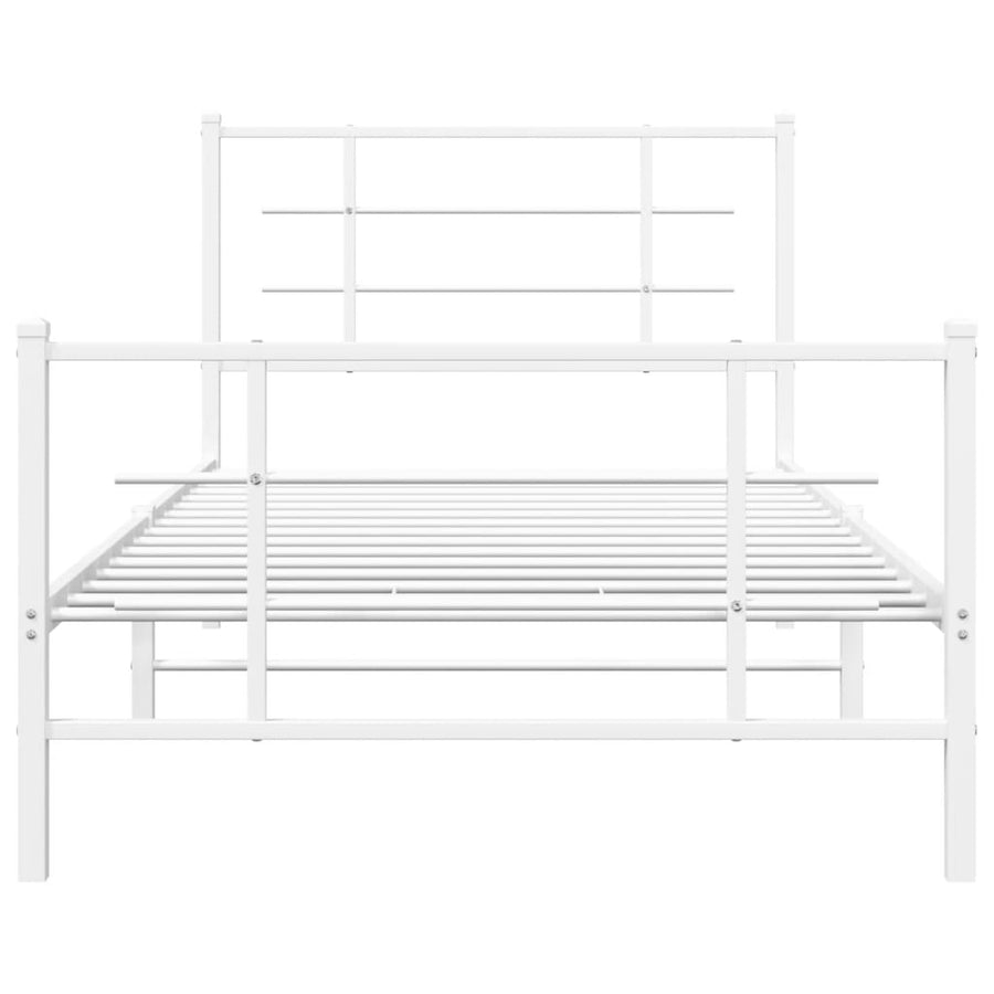 Bedframe Met Hoofd- En Voeteneinde Metaal 100 x 200 cm
