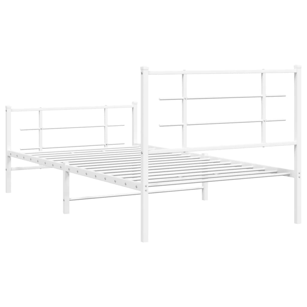 Bedframe Met Hoofd- En Voeteneinde Metaal 100 x 200 cm