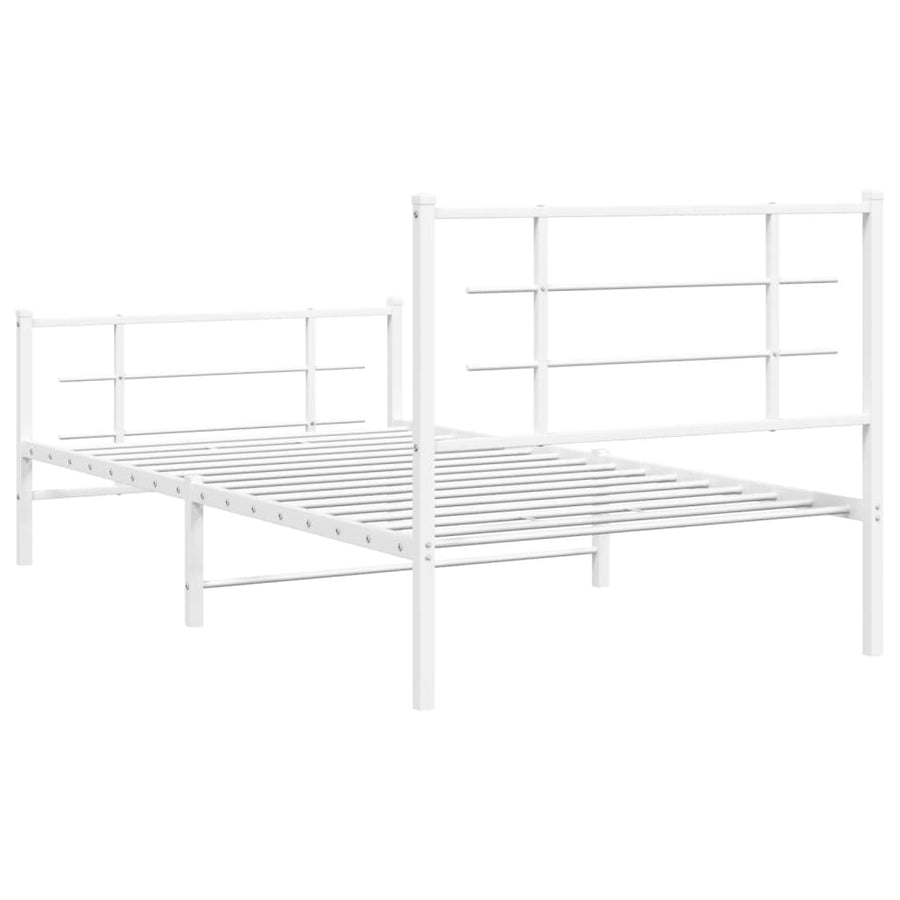 Bedframe Met Hoofd- En Voeteneinde Metaal 100 x 200 cm