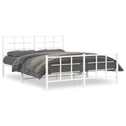 Bedframe metaal wit 150x200 cm
