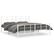 Bedframe metaal wit 183x213 cm