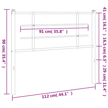 Hoofdbord Metaal 107 cm Wit
